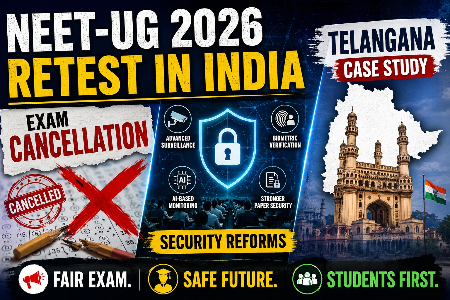 NEET-UG 2026 Retest in India: Exam Cancellation, Security Reforms, and Telangana Case Study